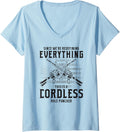 Womens Veteran Ar 15 Gun Cordless Hole Puncher V Neck Apparel Everyday Wear