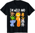 Wild One Im and 1 Zoo Birthday Safari Jungle Animals Shirt 88