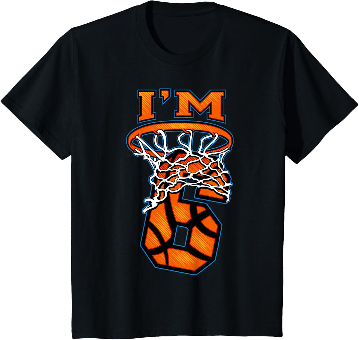 6th Birthday Basketball Im 6 Shirt for Boys Girls 73
