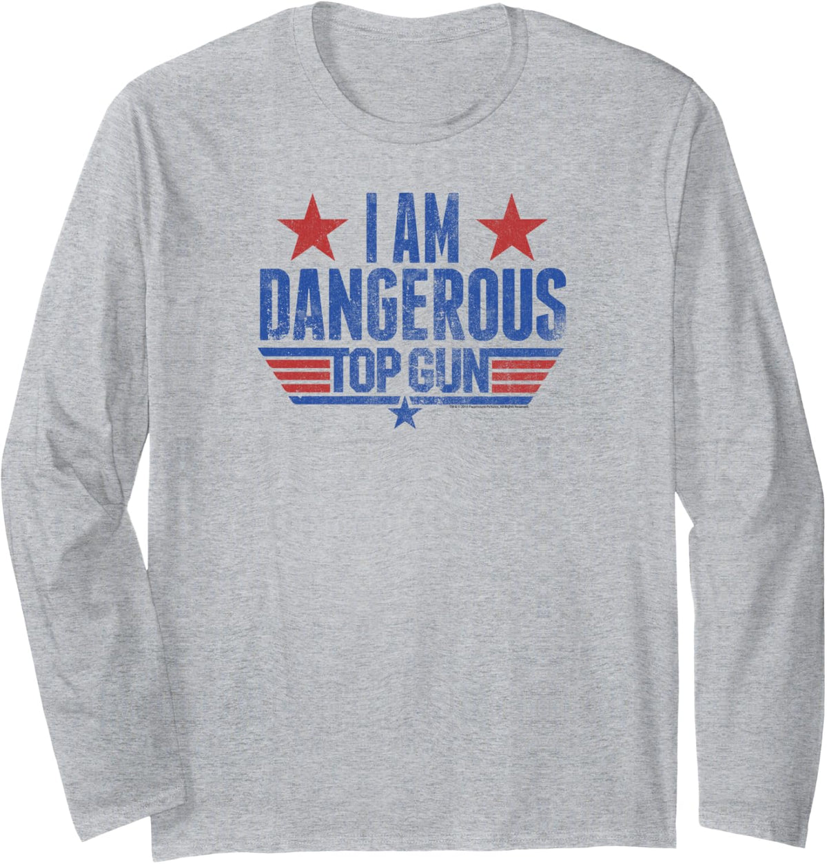 Top Gun I Am Dangerous Logo Action Movie Long Sleeve Apparel Premium Print