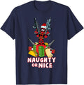 Deadpool Naughty Nice Guns Tacos Christmas T Shirt T Shirt US Trend