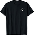 Dog Mom Left Chest Paw Print Lover Shirt for Women Men 307