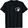 Dog Paw Heart for Cat or Lovers Shirt 200