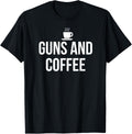 Guns And Coffee Funny T Shirt Cute Gun Rights Tee T Shirt Minimal Style