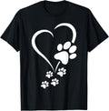 Dog Paw Baby Dogs Heart Print Shirt 116
