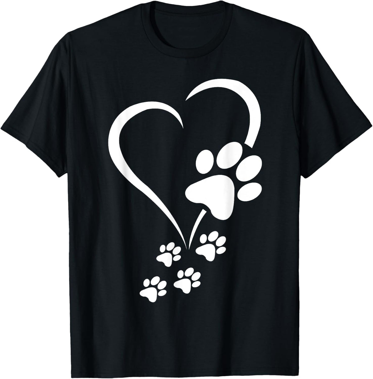 Dog Paw Baby Dogs Heart Print Shirt 299
