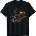 Fresan Gun Cat Lover Cool Kitten Weapon T Shirt Themed Unisex Adults Black Short Sleeve Small T Shirt Clean Design