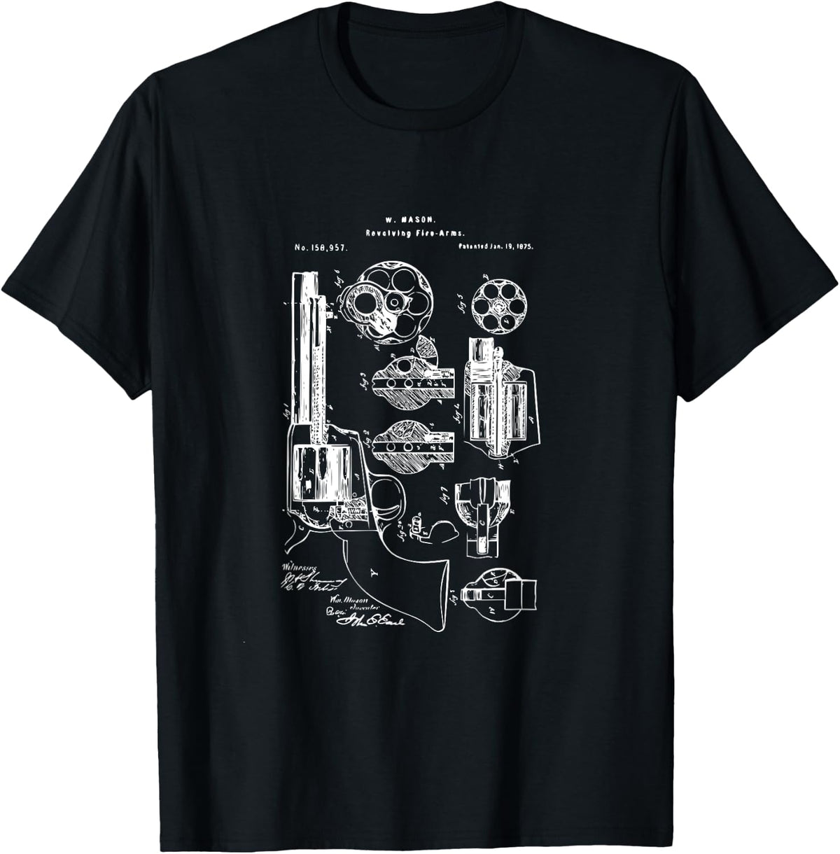 Single Action Army Revolver 45 Peacemaker T Shirt T Shirt Everyday Wear