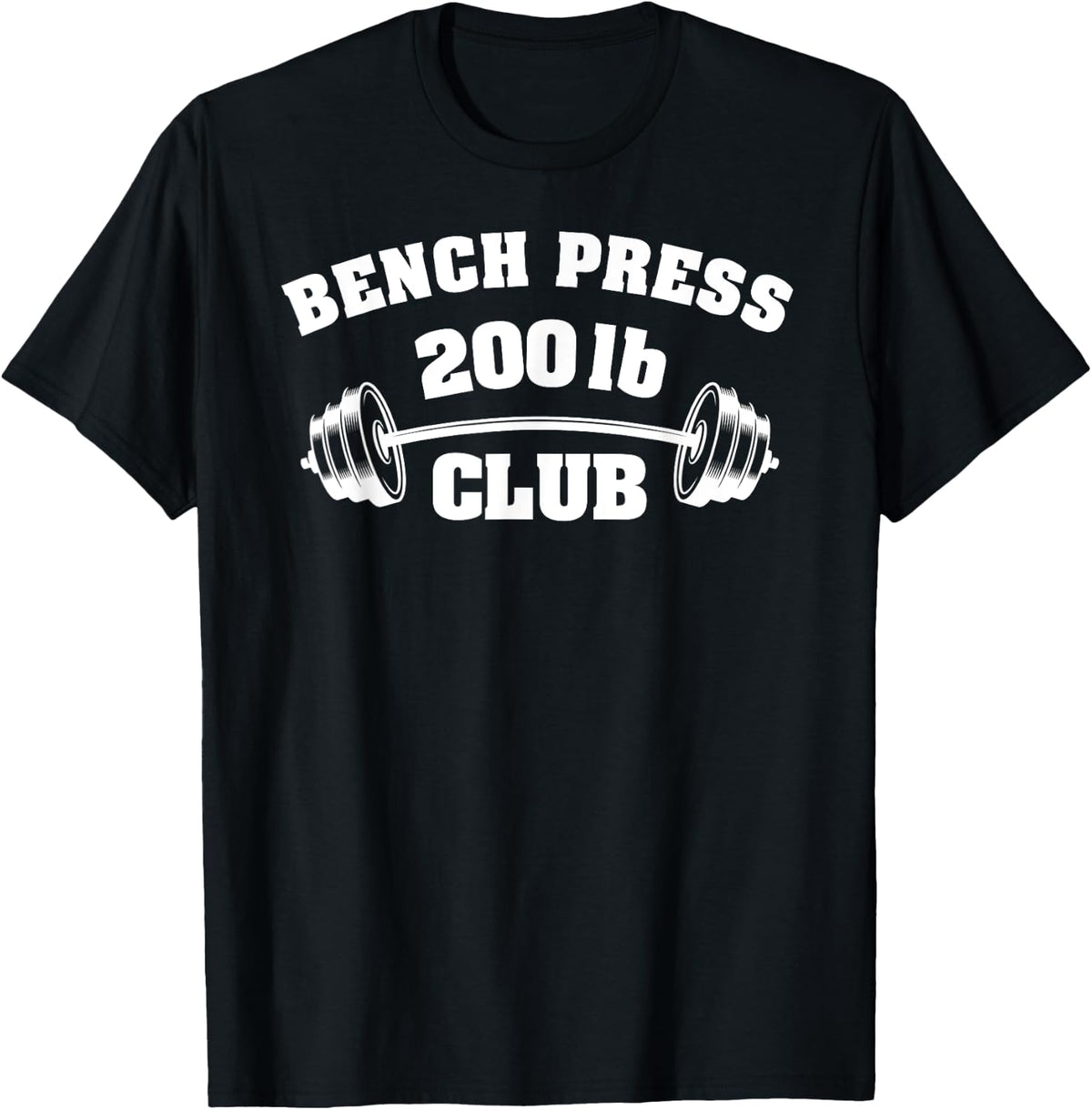 Bench Press 200 Lbs Club Gym Weightlifting Powerlifting Shirt 281