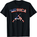 Merica American Flag Guns July 4th Us Women Kids Men Apparel Clean Design