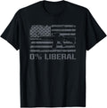 0 Liberal Zero Percent Ar15 Usa Flag Funny Pro Gun Rights Women Men Apparel US Trend