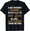 A Day Without Cigars Whiskey And Guns Apparel Premium Print