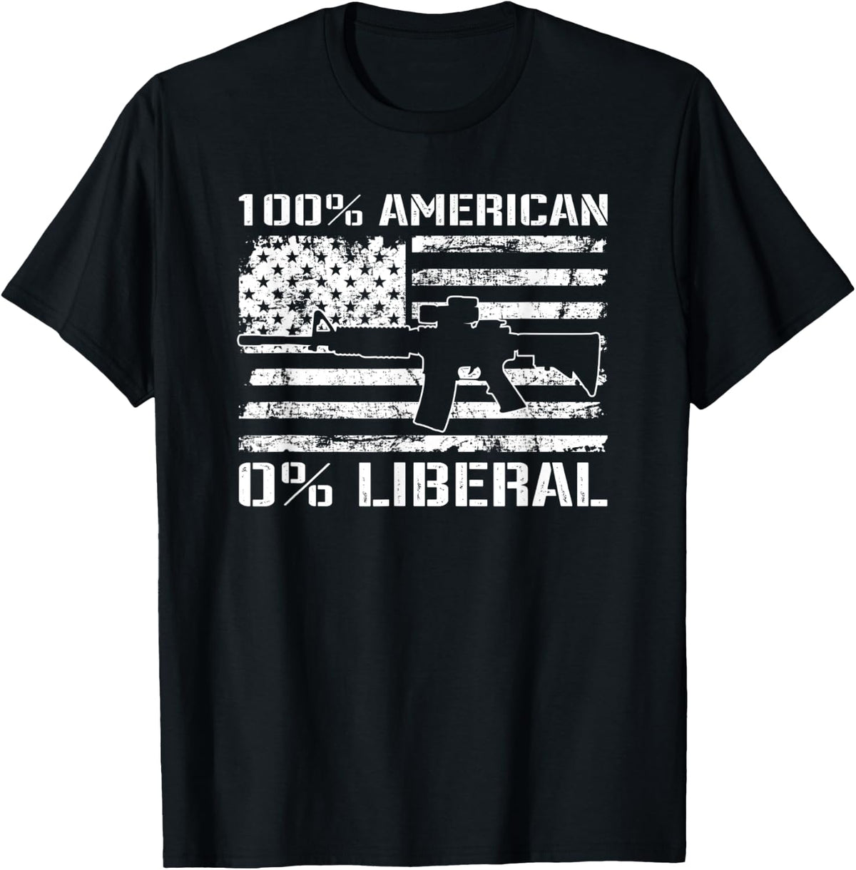 100 American 0 Liberal Usa Flag Funny Pro Gun Rights Apparel Minimal Style