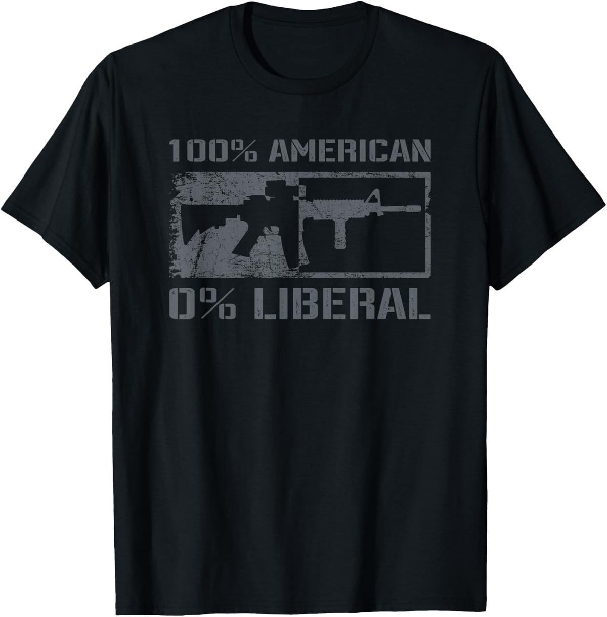 100 American 0 Liberal 2nd Amendment Ar15 Rifle Funny Gun Apparel Everyday Wear