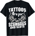 Tattoos Are For Scumbags And Sluts Funny Tattoo Tattoing Gun Tote Bag Minimal Style
