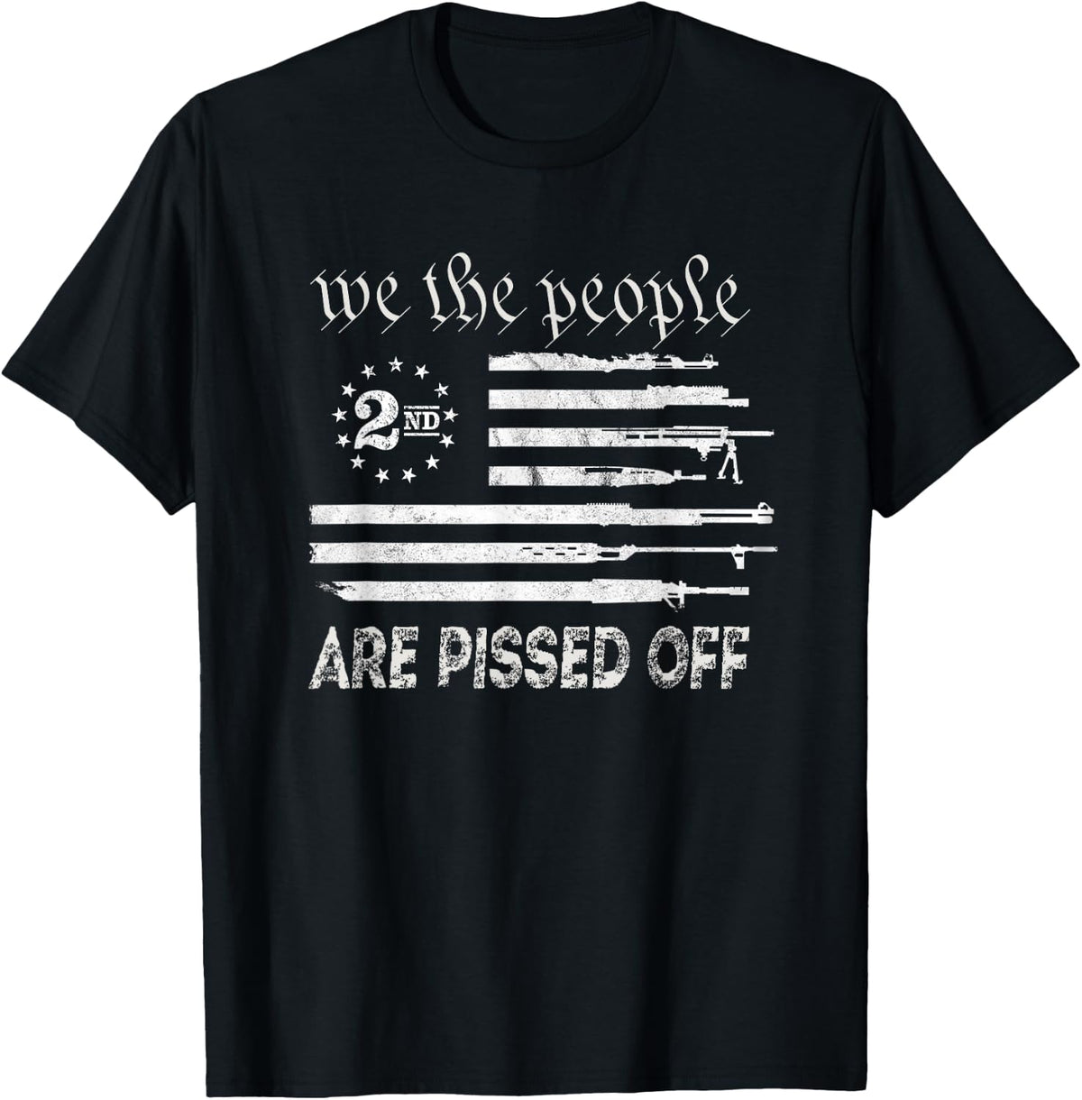 We The People Are Pissed Off Vintage Us America Flag Guns Apparel Premium Print