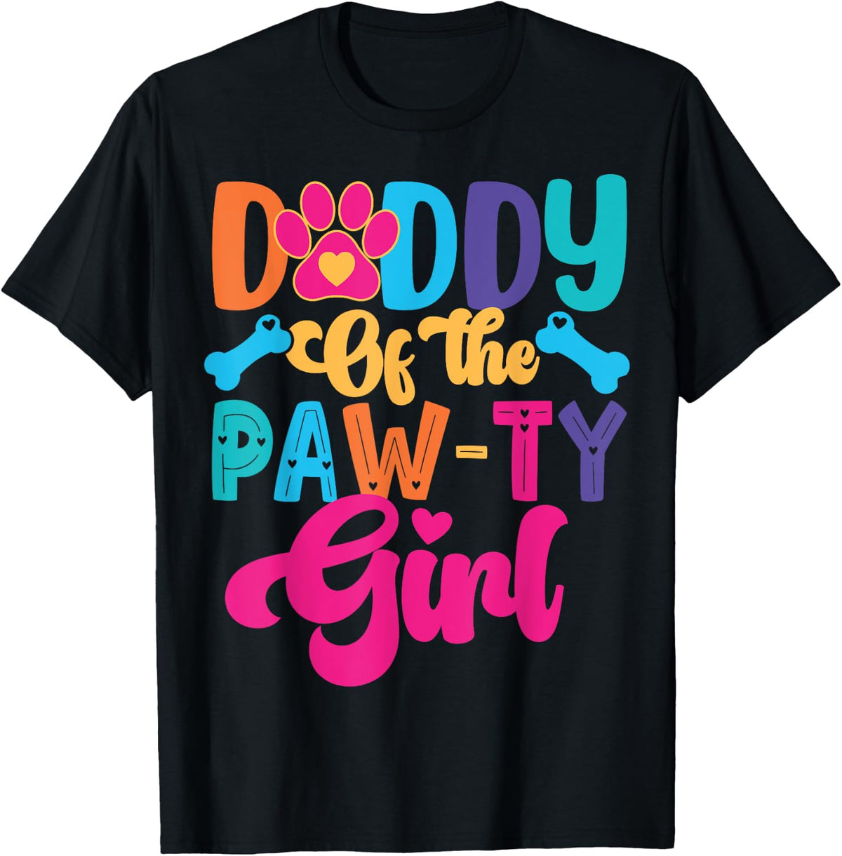 Dog Paw Daddy of the Birthday Girl Family Matching Party Shirt 77