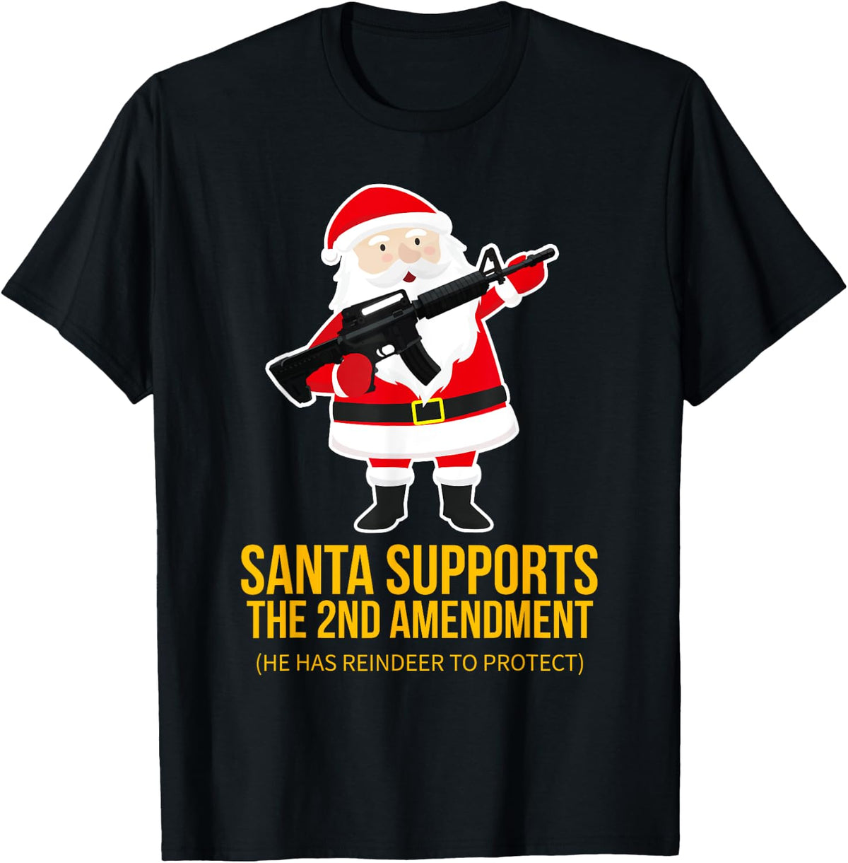 Santa Gun 2nd Amendment Christmas Apparel Gift Ready