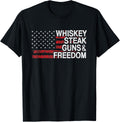 Whiskey Steak Guns And Freedom Veteran Us Flag 4th Of July Apparel Minimal Style