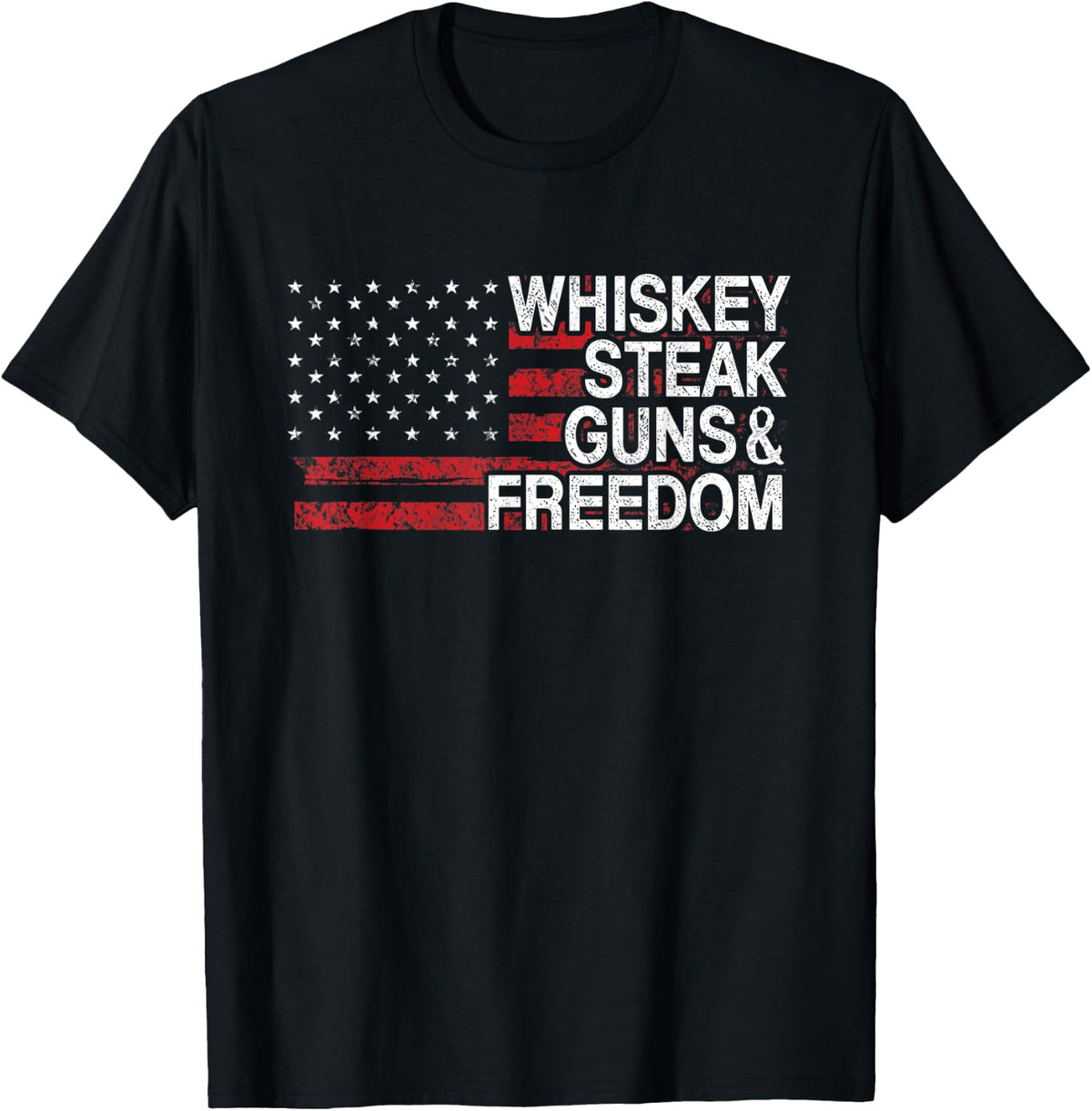 Whiskey Steak Guns And Freedom Veteran Us Flag 4th Of July Apparel Minimal Style
