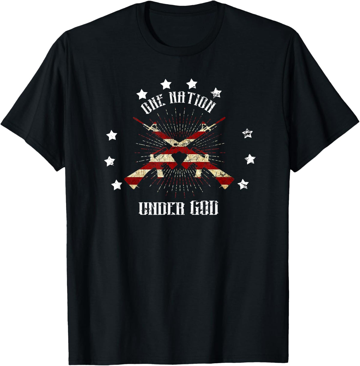 One Nation Under God Gift Gun Lover For Men Apparel Clean Design