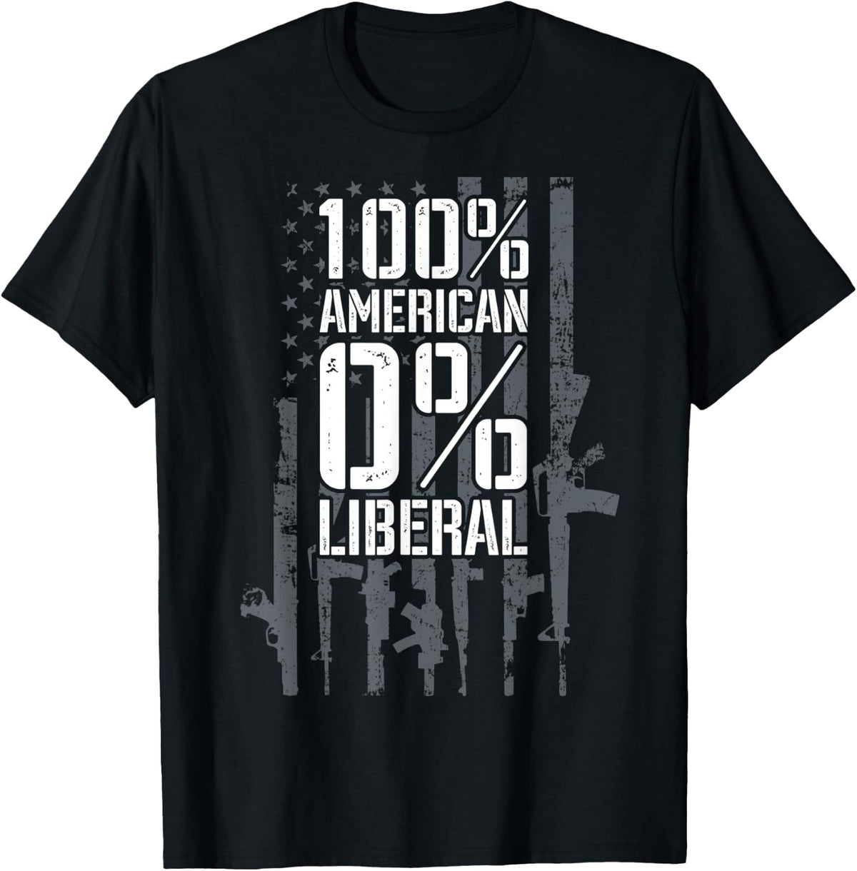 100 American 0 Liberal Funny Pro Guns Usa Gun Flag Apparel Clean Design