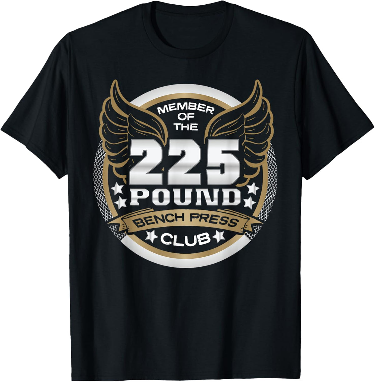 Bench Press 225 Pound Club for Powerlifter Weightlifter Shirt 222