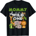 Wild One Mommy Zoo Birthday Safari Jungle Animal Shirt 87