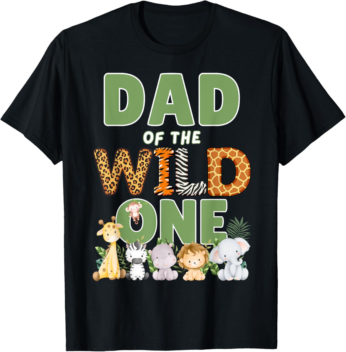 Wild One Dad 1st Birthday Safari Family Matching Shirt 758