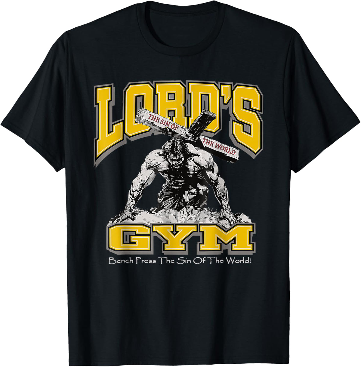 Bench Press Lords Gym Christian Faith Workout Shirt 679