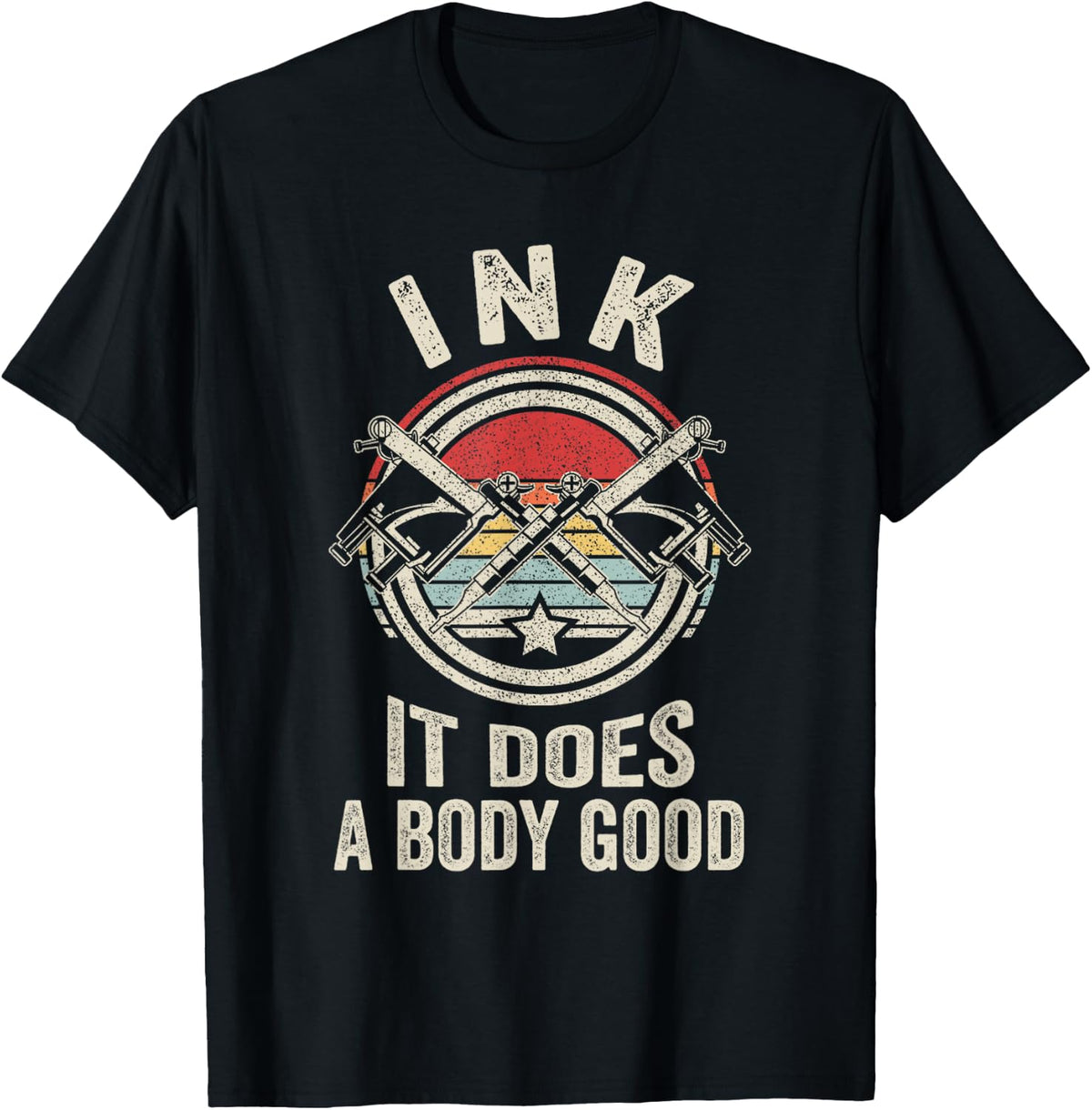 Vintage Retro Ink Inked Funny Tattoo Artist Guns Apparel Everyday Wear