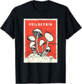 Psilocybin T Shirt   Retro Psychedelic Magic Mushrooms