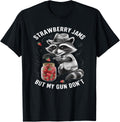 Strawberry Jams But My Gun Dont Cute Raccoon Cowboy Gift Apparel Gift Ready