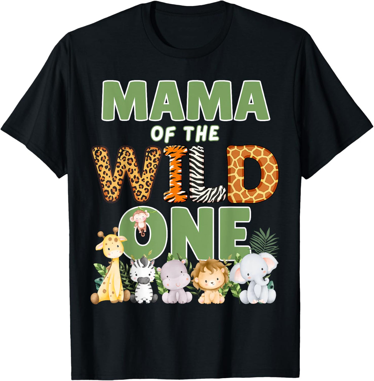 Wild One Mama 1st Birthday Safari Family Matching Shirt 555