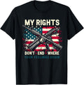 My Rights Don T End Where Your Feelings Begin Gun Usa Flag Women Men Apparel Clean Design