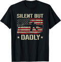 Silent But Dadly Ar15 Usa Flag Funny Mens Fathers Day Gun Apparel Everyday Wear