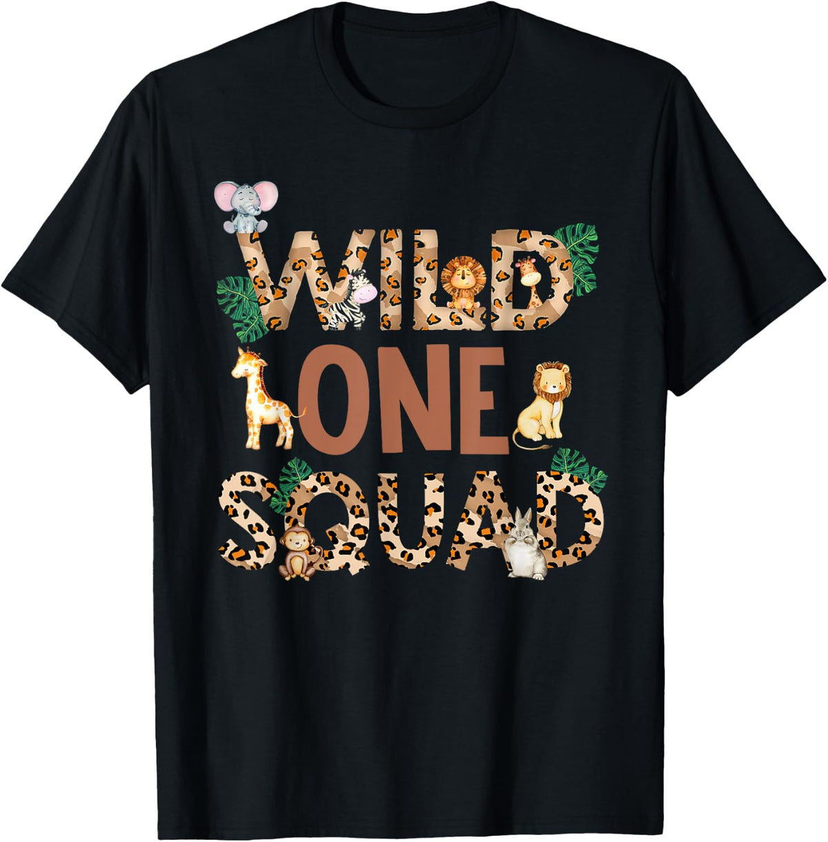 Wild One Birthday Squad Animal Safari 1st Shirt 288