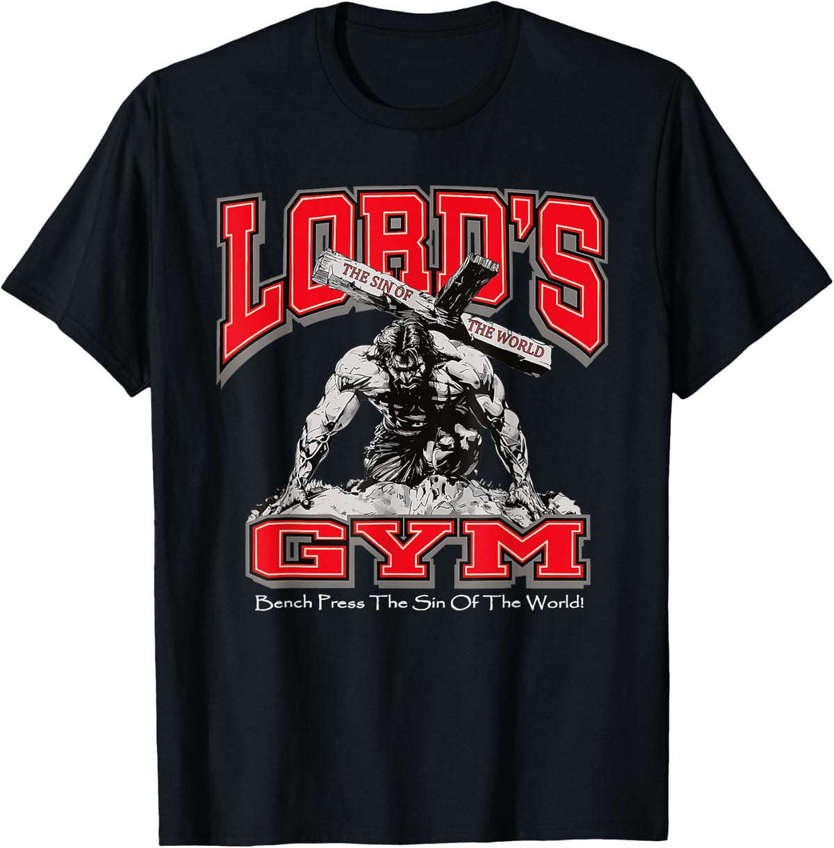 Bench Press Lords Gym Christian Faith Workout Shirt 171