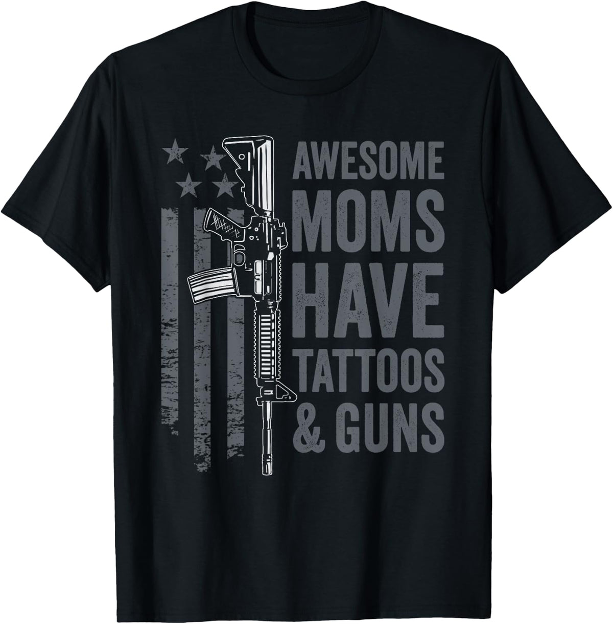 Awesome Moms Have Tattoos Guns Womens Tattoo Funny Gun Apparel Everyday Wear