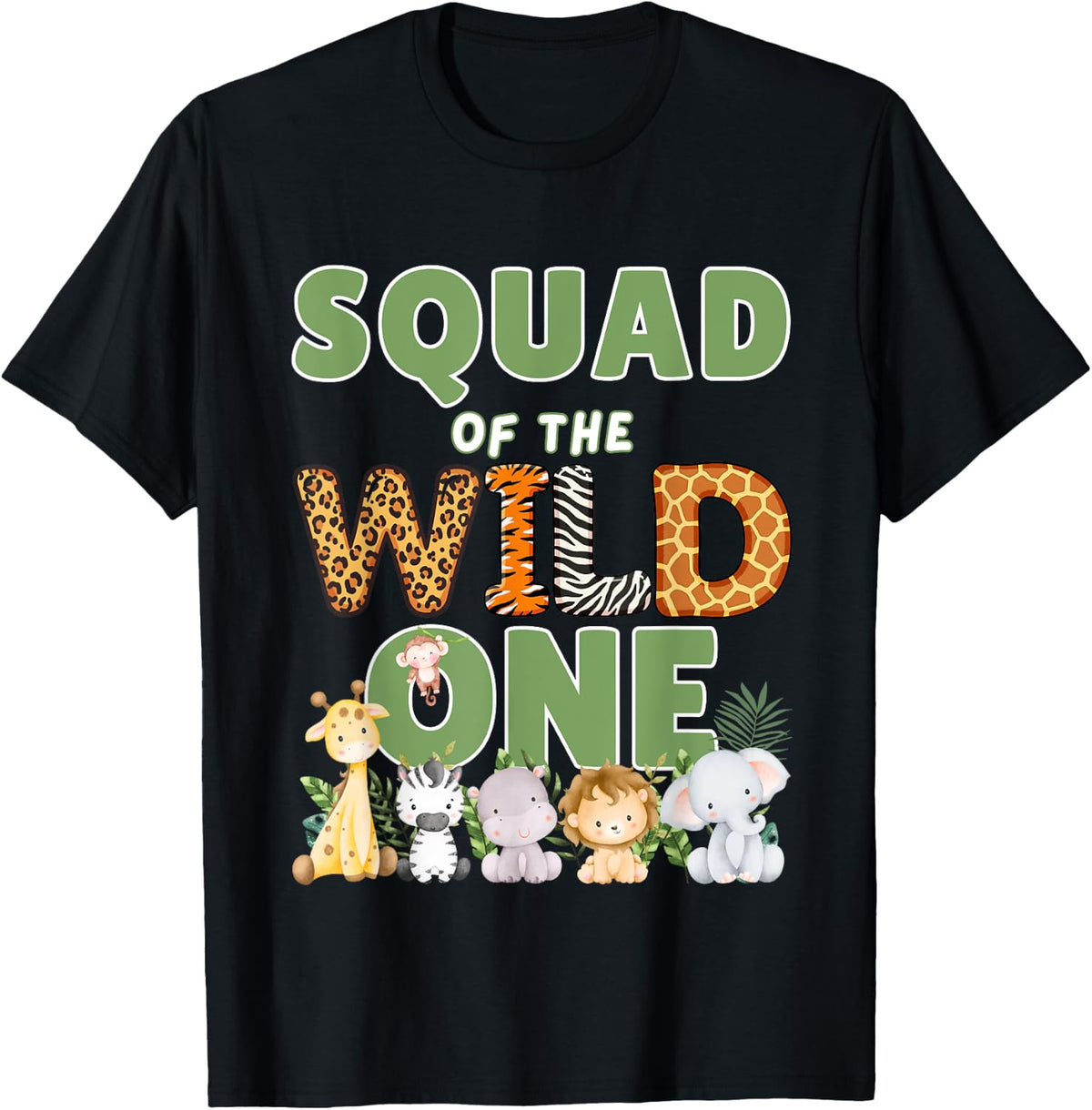 Wild One Squad 1st Birthday Safari Family Matching Shirt 278