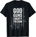 God Guns Liberty Freedom Christian Gun Owner Usa Flag Apparel Premium Print