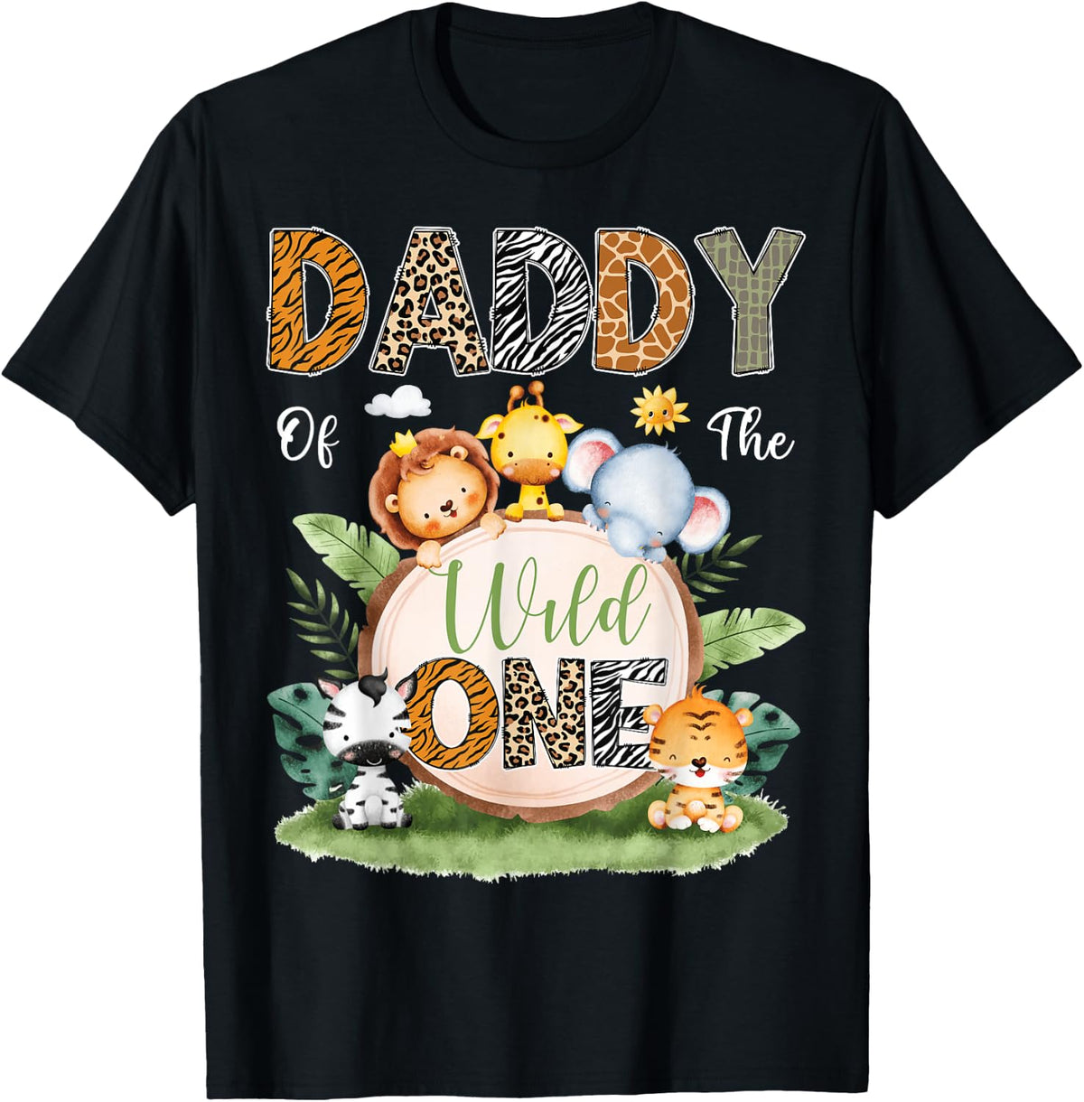Wild One Daddy 1st Birthday Safari Jungle Shirt for Kids 155