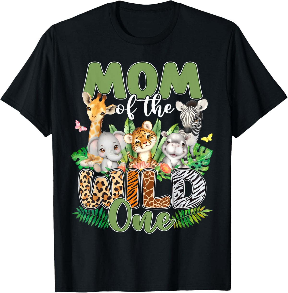 Wild One Mom 1st Birthday Safari Family Matching Shirt 498