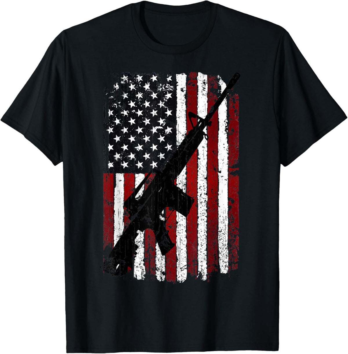 Ar 15 American Flag Military Distressed Gun Rights Women Men Apparel Everyday Wear