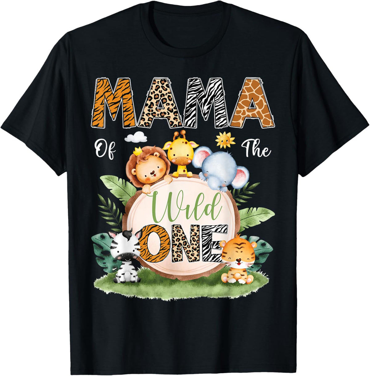 Wild One Mama 1st Birthday Safari Jungle Shirt for Kids 39