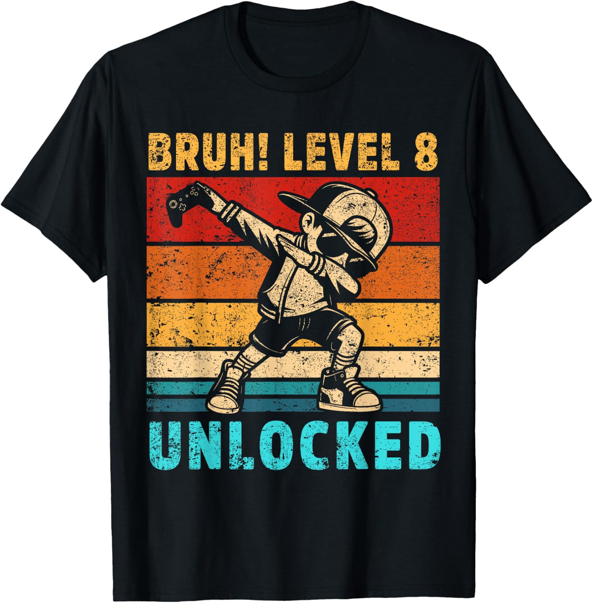 8th Birthday Dabbing Boy Bruh Level Unlocked Shirt 93