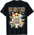 Wild One Big Brother First Birthday Safari Jungle Shirt 90