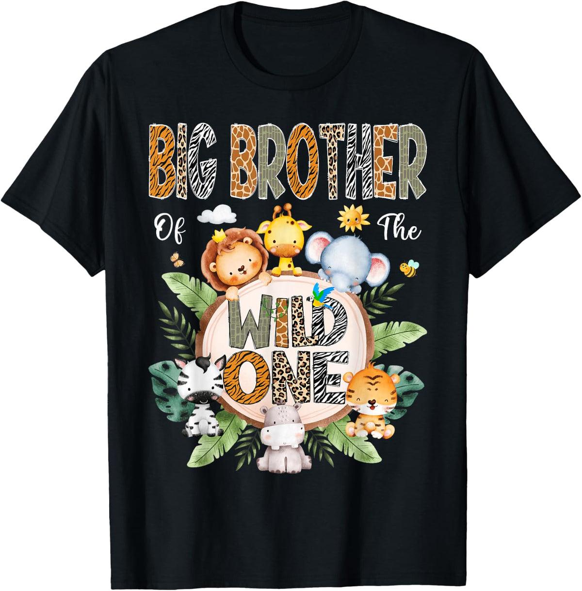 Wild One Big Brother First Birthday Safari Jungle Shirt 90