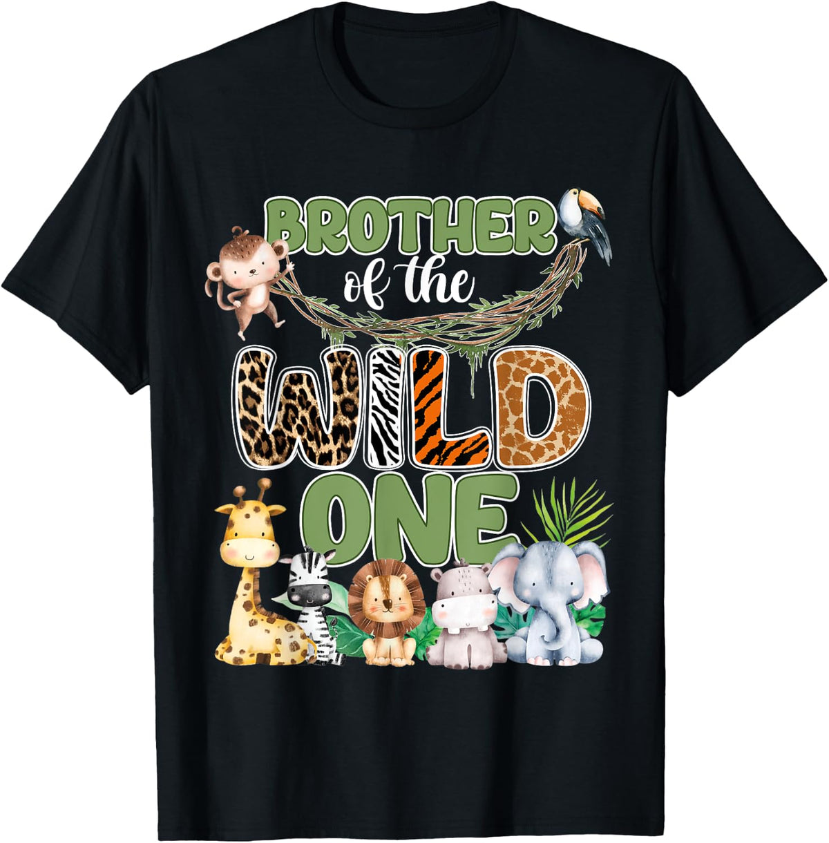Wild One Brother 1st Birthday Safari Family Matching Shirt 38