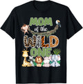 Wild One Mom 1st Birthday Safari Family Matching Shirt 70